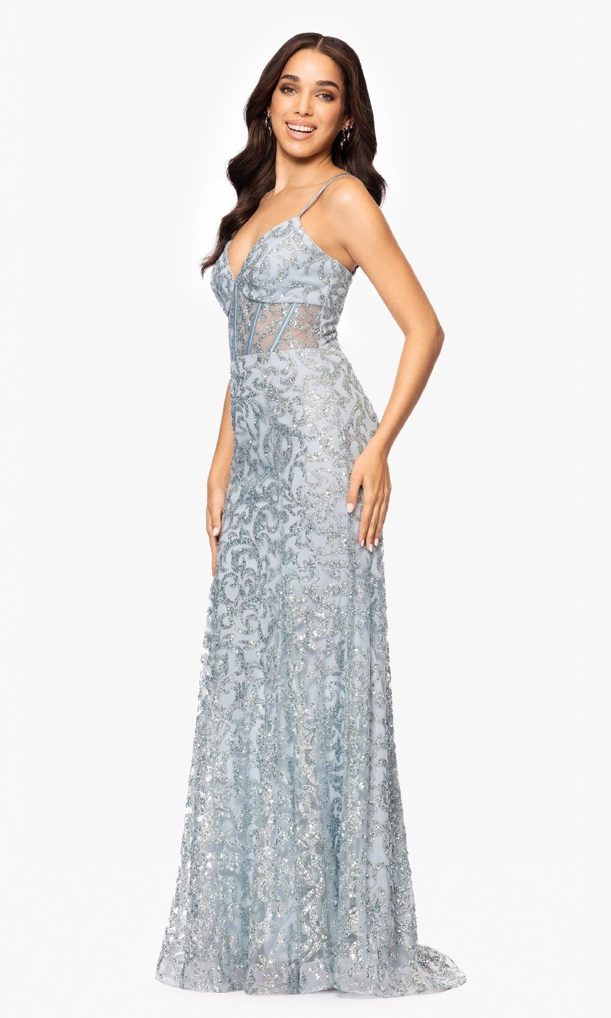 Long Formal Dress 5472bn by Blondie Nites Sage / 0