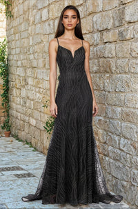Black Blondie Nites Long Formal Dress 5491bn