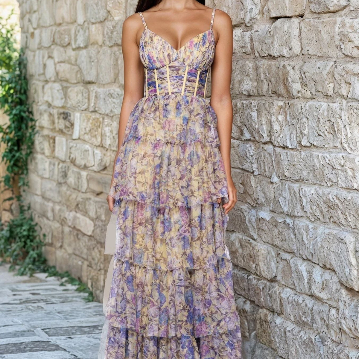 bonton formal dresses Classic Long Satin A-Line Prom Dress with Lace-Up Back PromGirl