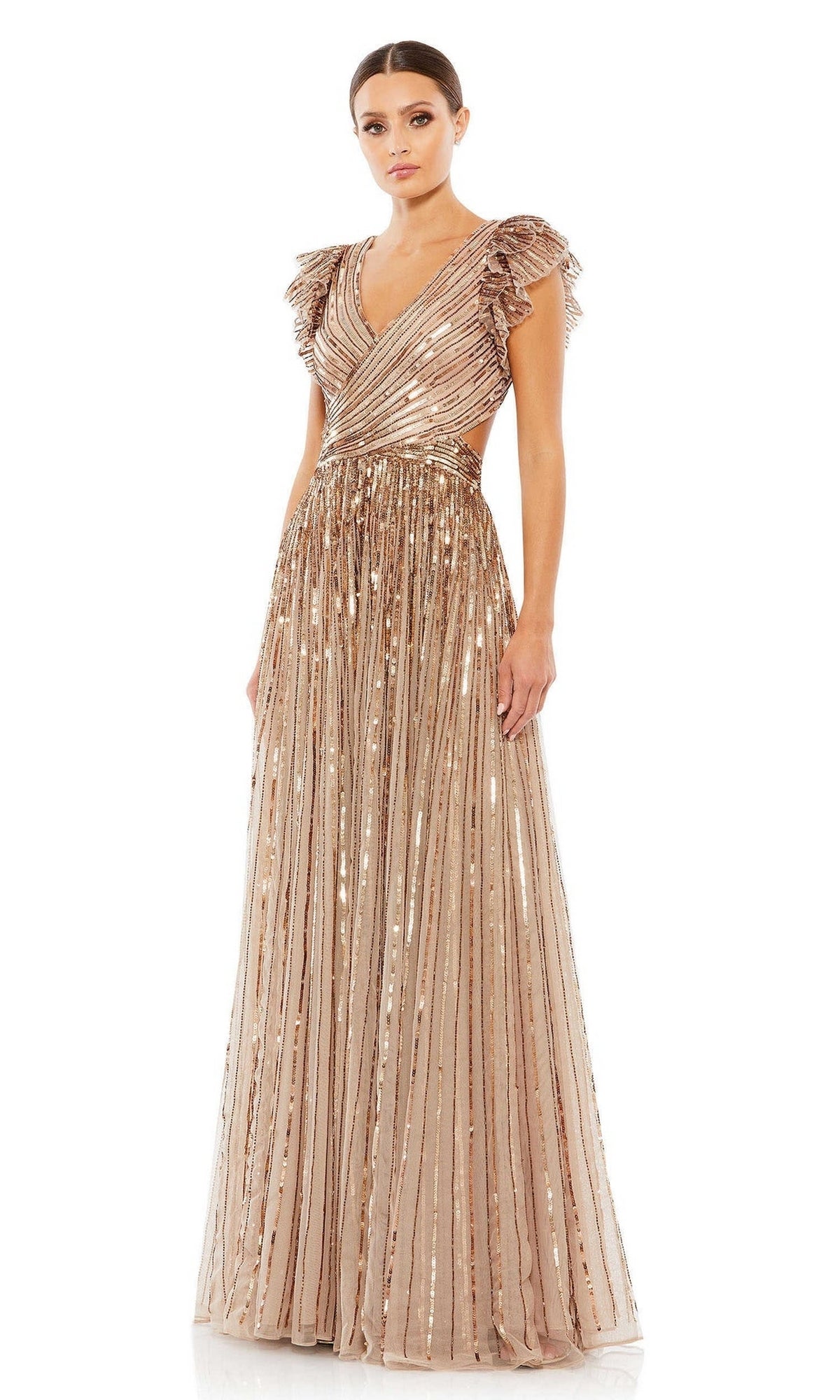 Copper Mac Duggal Long Formal Dress 5568
