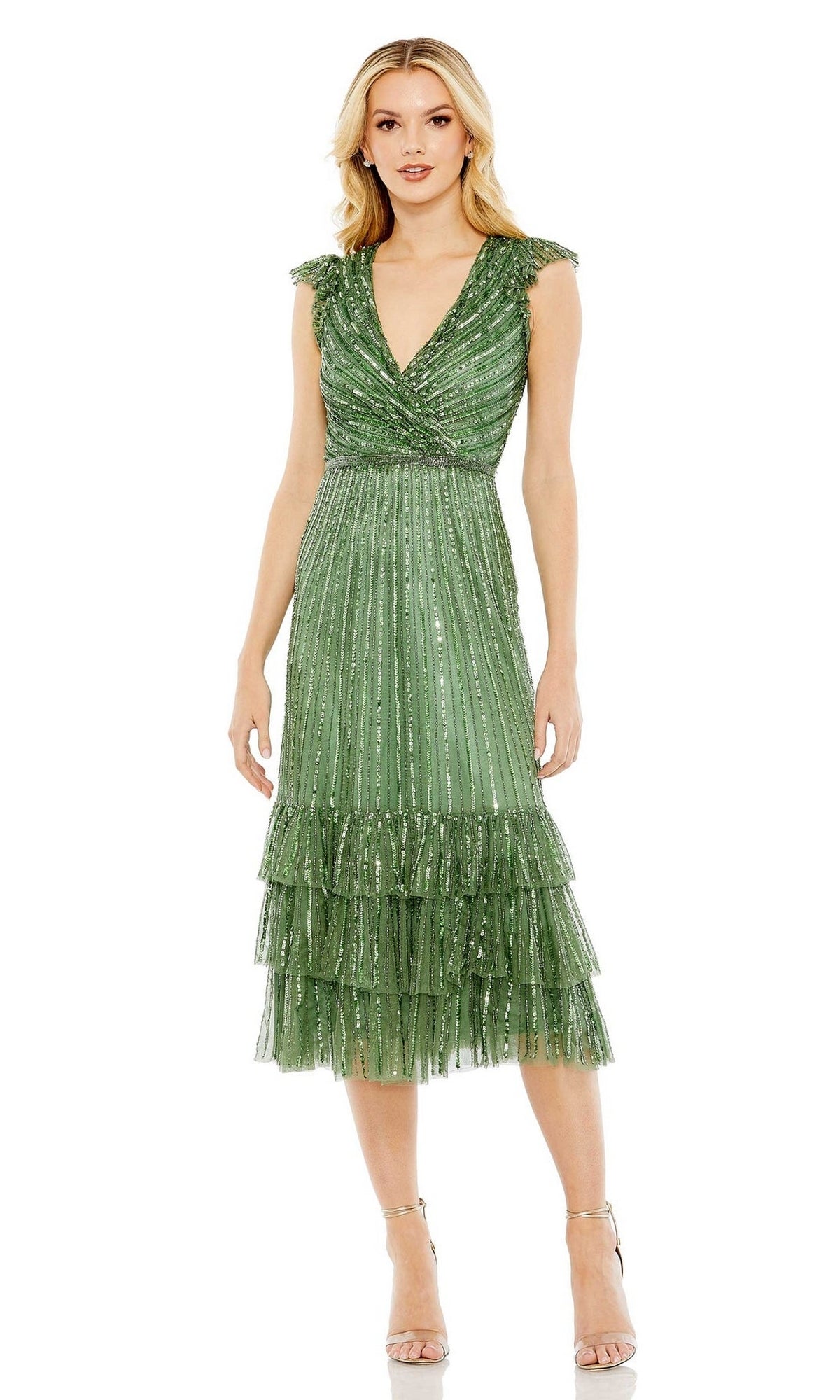 Sage Mac Duggal Short Party Dress 5585