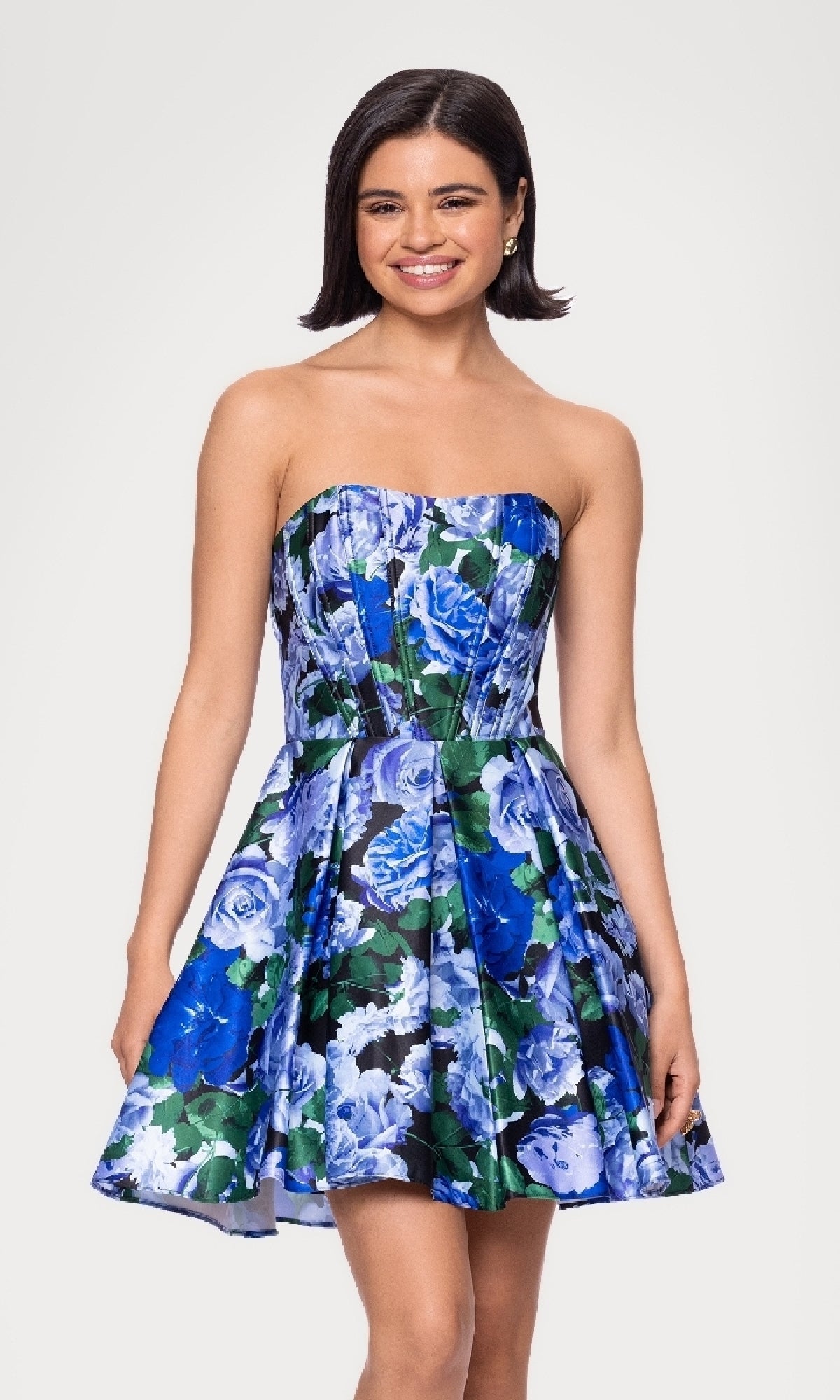 Blue Multi Blondie Nites Short Homecoming Dress 5592BN