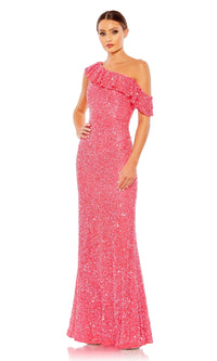 Watermelon Mac Duggal Long Formal Dress 5611
