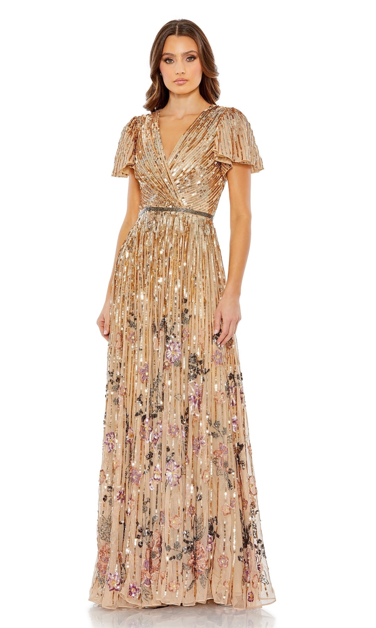 Copper Mac Duggal Long Formal Dress 5637