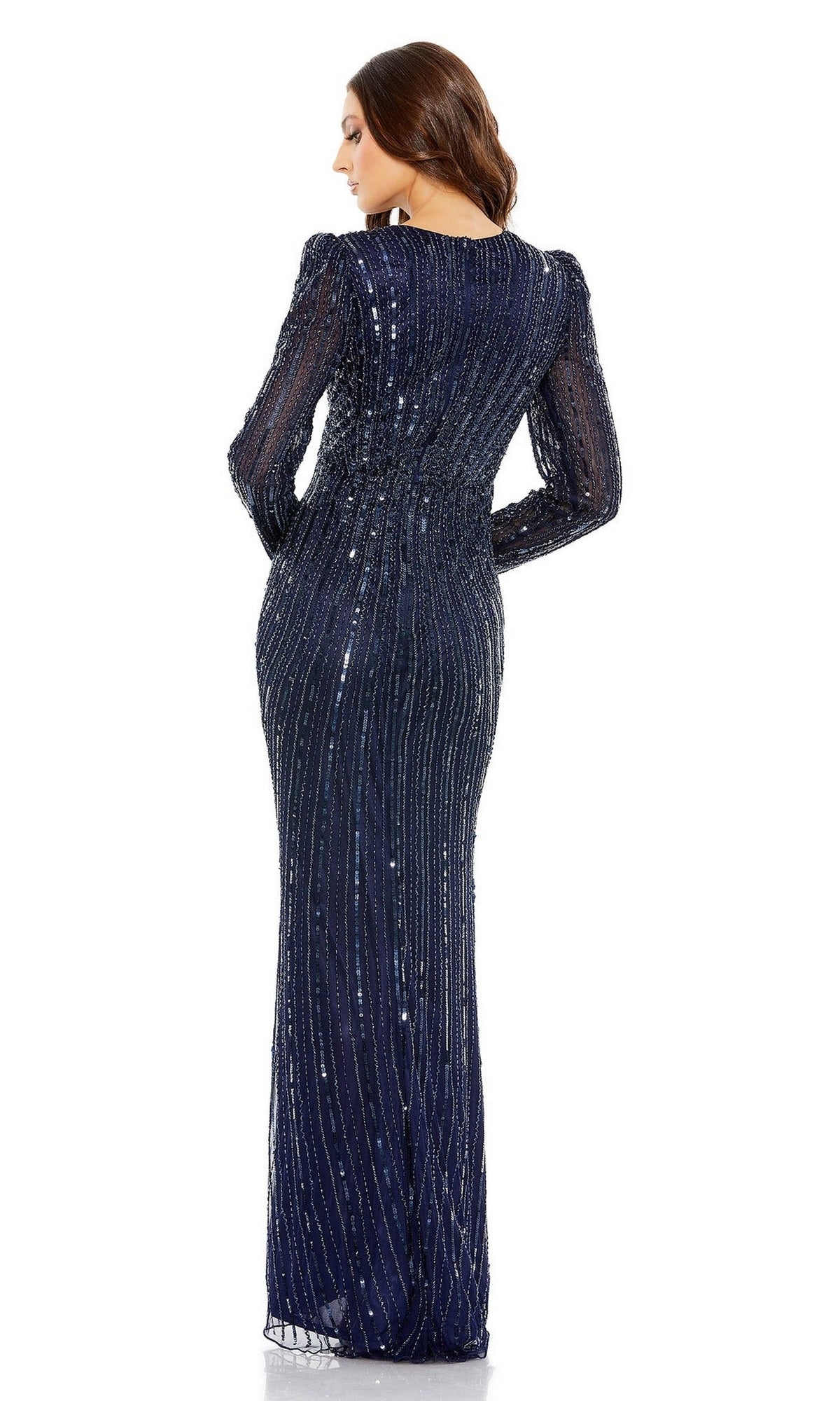 Mac Duggal 5641 - Embellished Long Dress 12 / Mocha Mac Duggal 5641 - Embellished Long Dress 12 / Mocha
