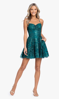 Teal Blondie Nites Short Homecoming Dress 5705BN