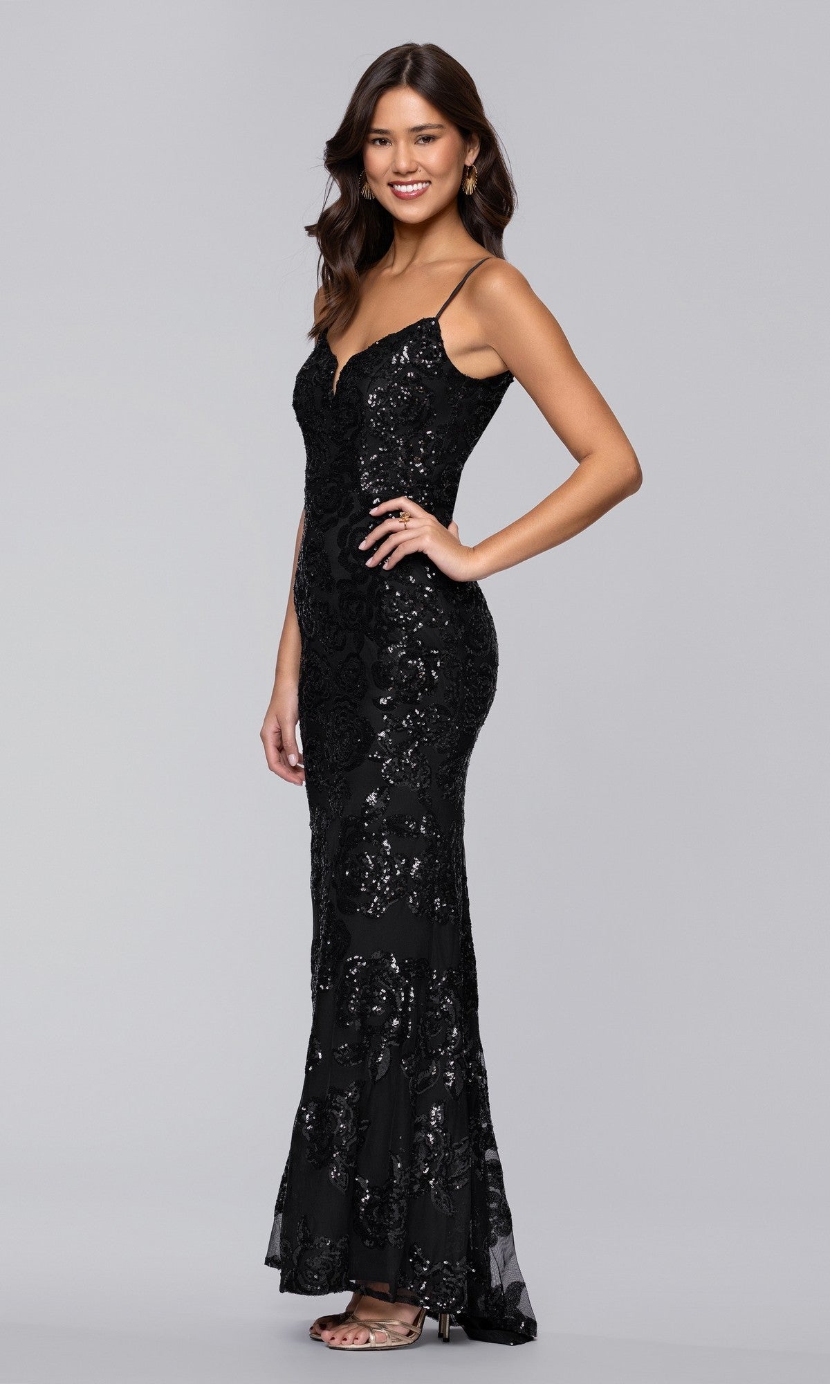 Black Blondie Nites Long Prom Dress 5905BN