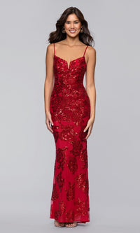 Red Blondie Nites Long Prom Dress 5905BN