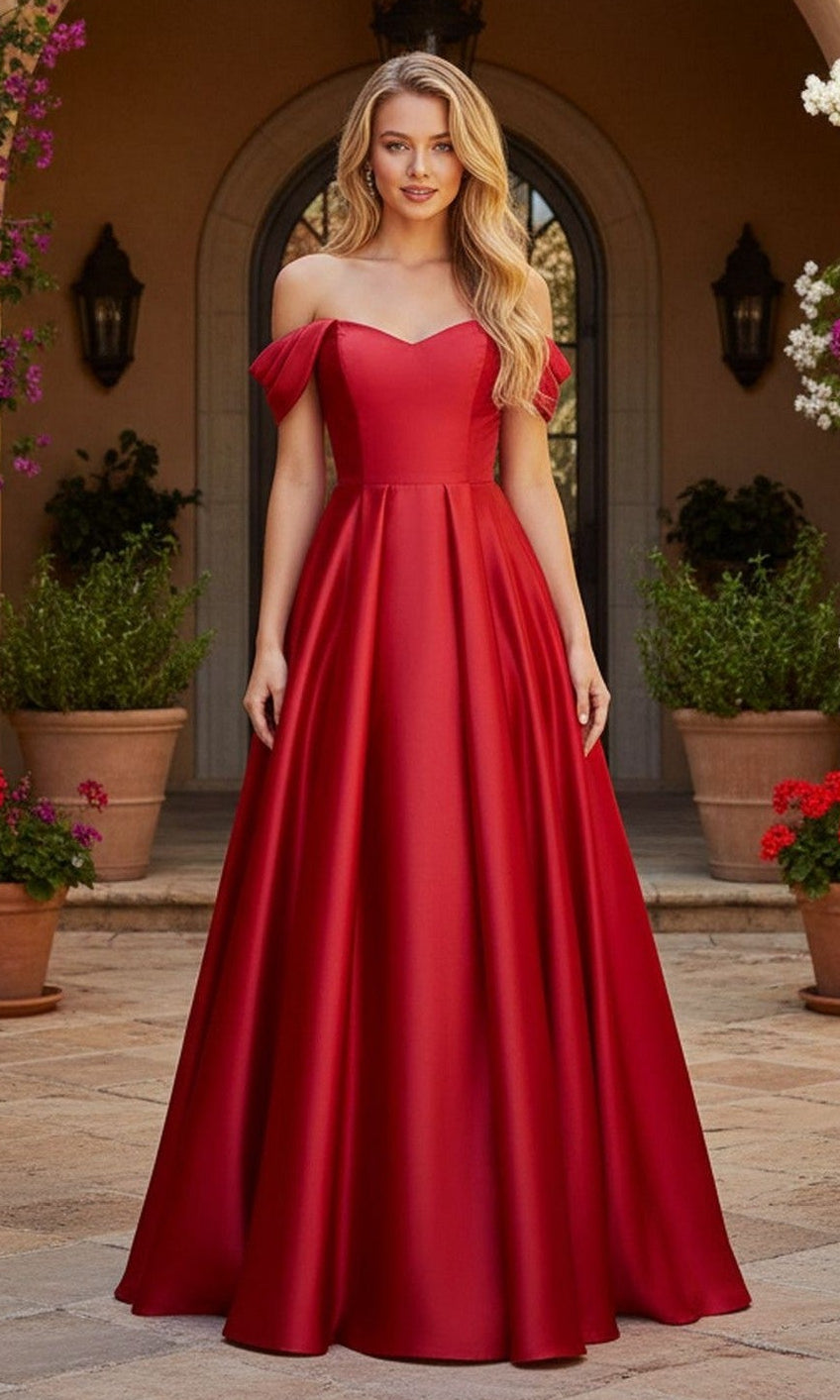 Red Blondie Nites Long Prom Dress 6019BN