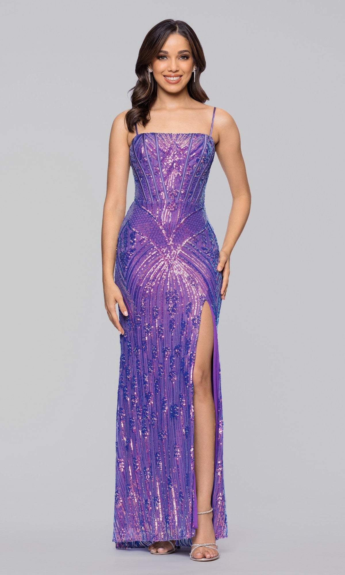 Blondie Nites Long Prom Dress 6048BN