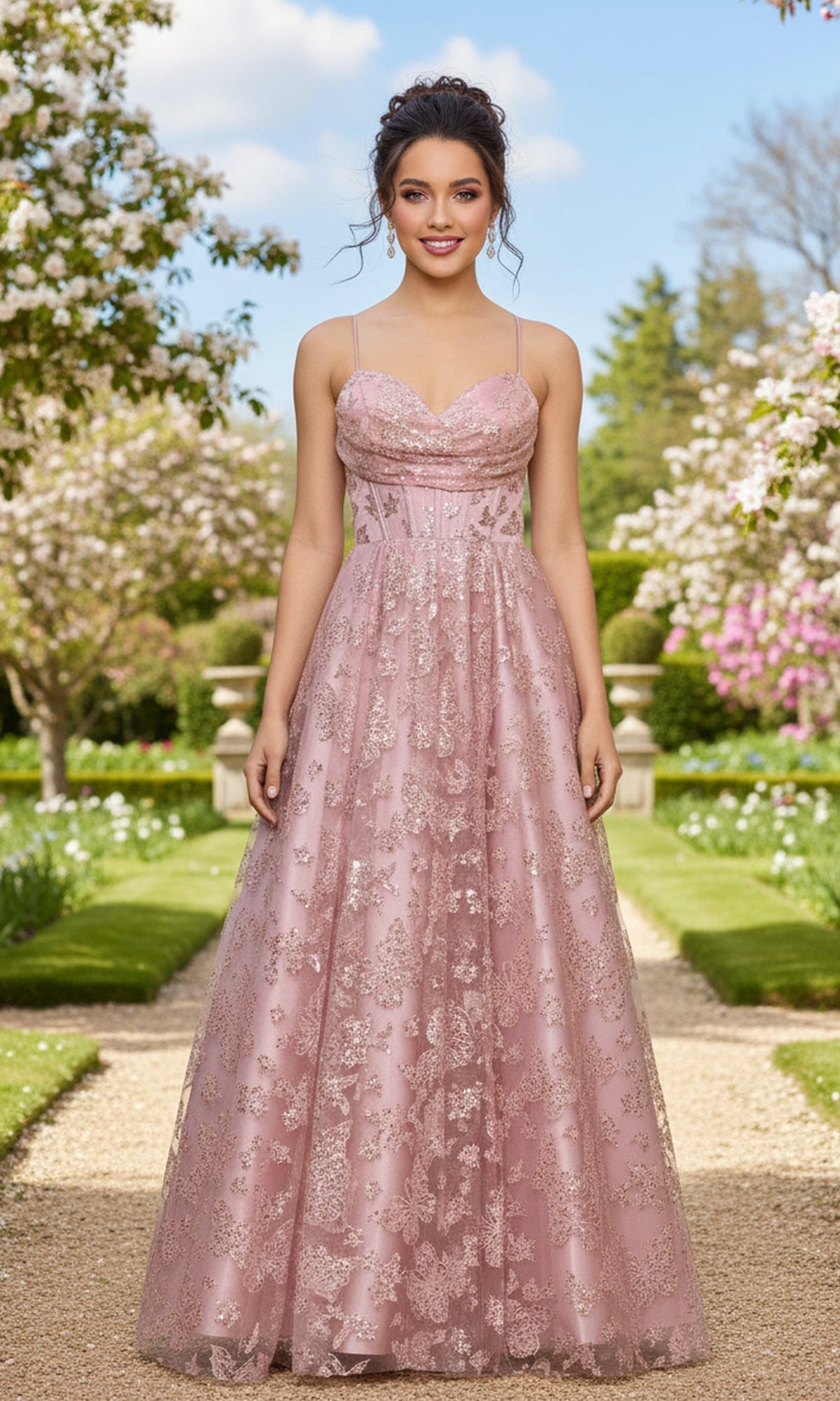 Rose Blondie Nites Long Prom Dress 6056BN