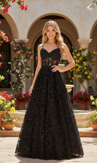 Black Blondie Nites Long Prom Dress 6056BN