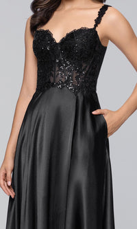 Blondie Nites Long Prom Dress 6088BN