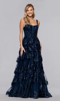 Blondie Nites Long Prom Dress 6126BN