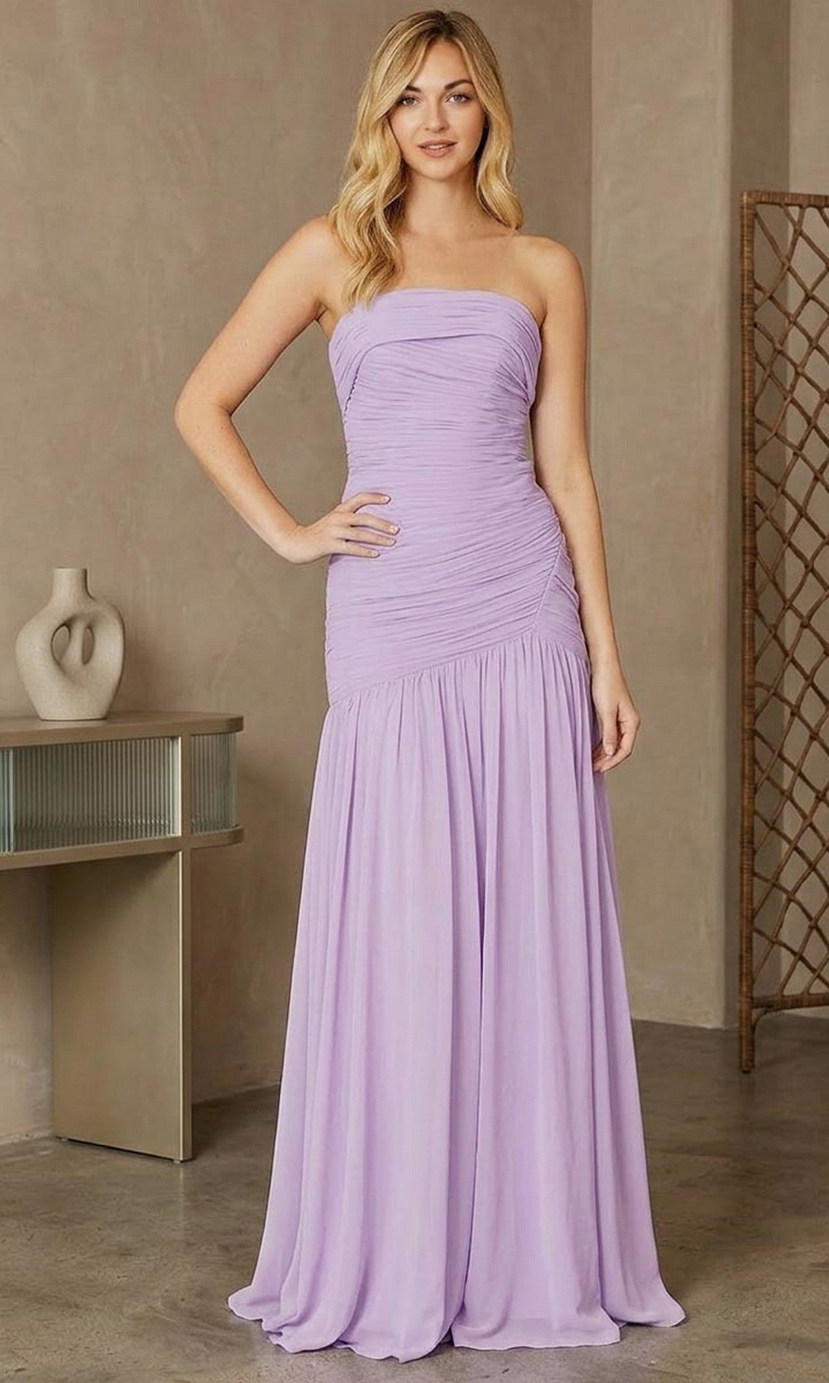 Lilac Amelia Couture Long Formal Dress 6132