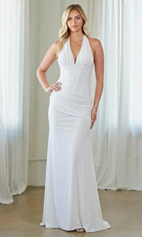 White Amelia Couture Long Formal Dress 6150