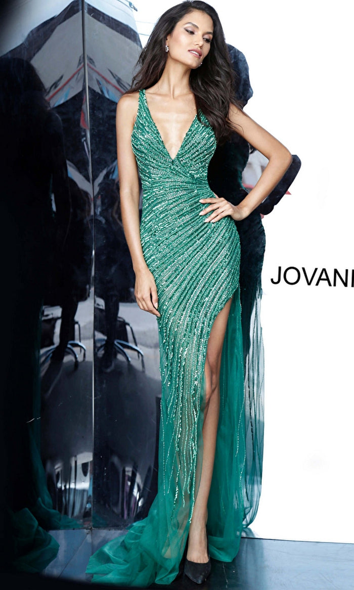Emerald Formal Long Dress 63405 by Jovani