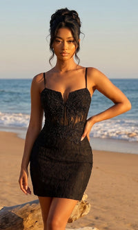 Black Blondie Nites Short Homecoming Dress 6372BN