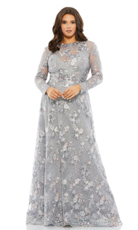 Platinum Mac Duggal Long Plus-Size Formal Dress 67923
