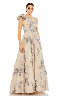 Mocha Mac Duggal Long Formal Dress 67960