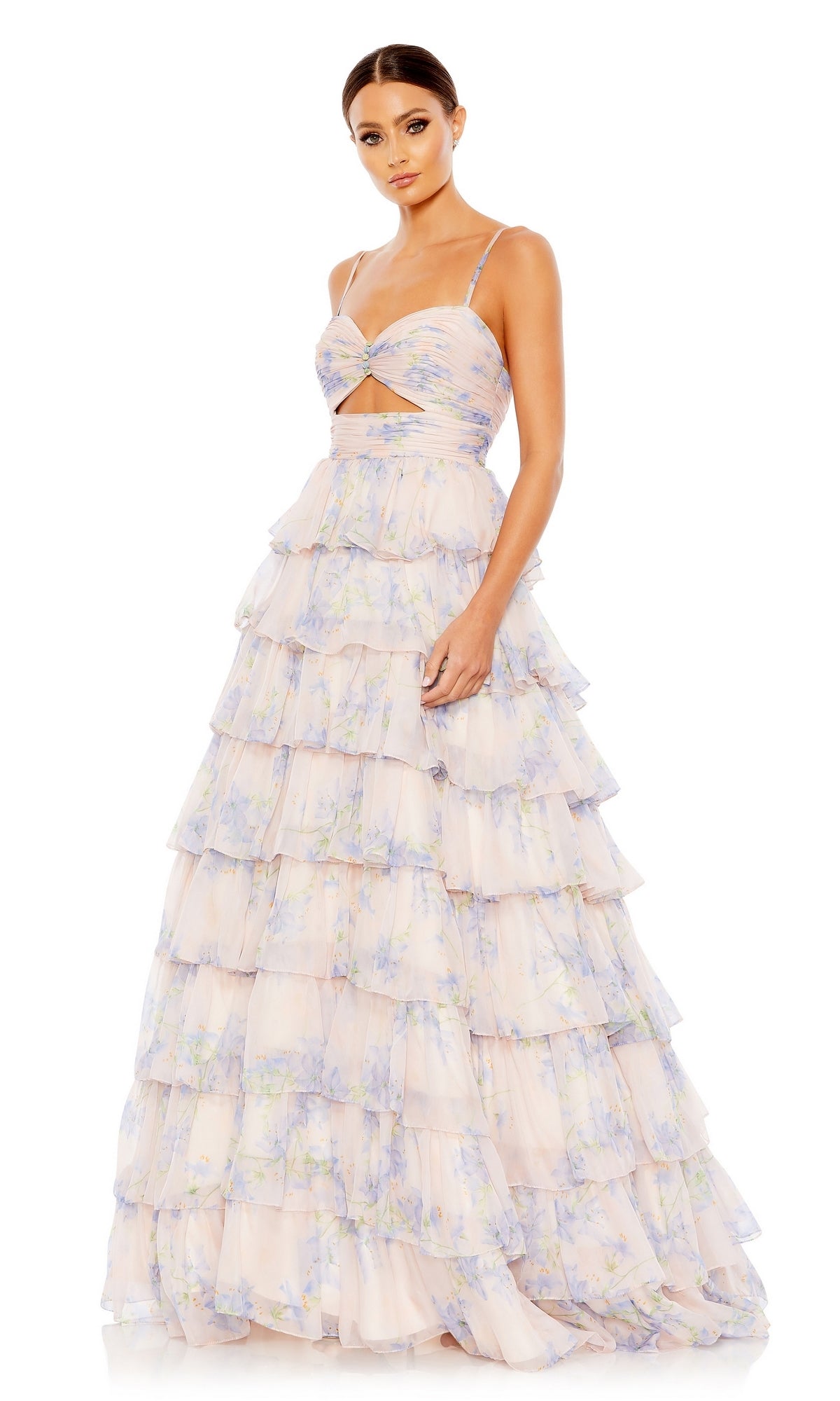Violet Multi Mac Duggal Long Formal Dress 67966