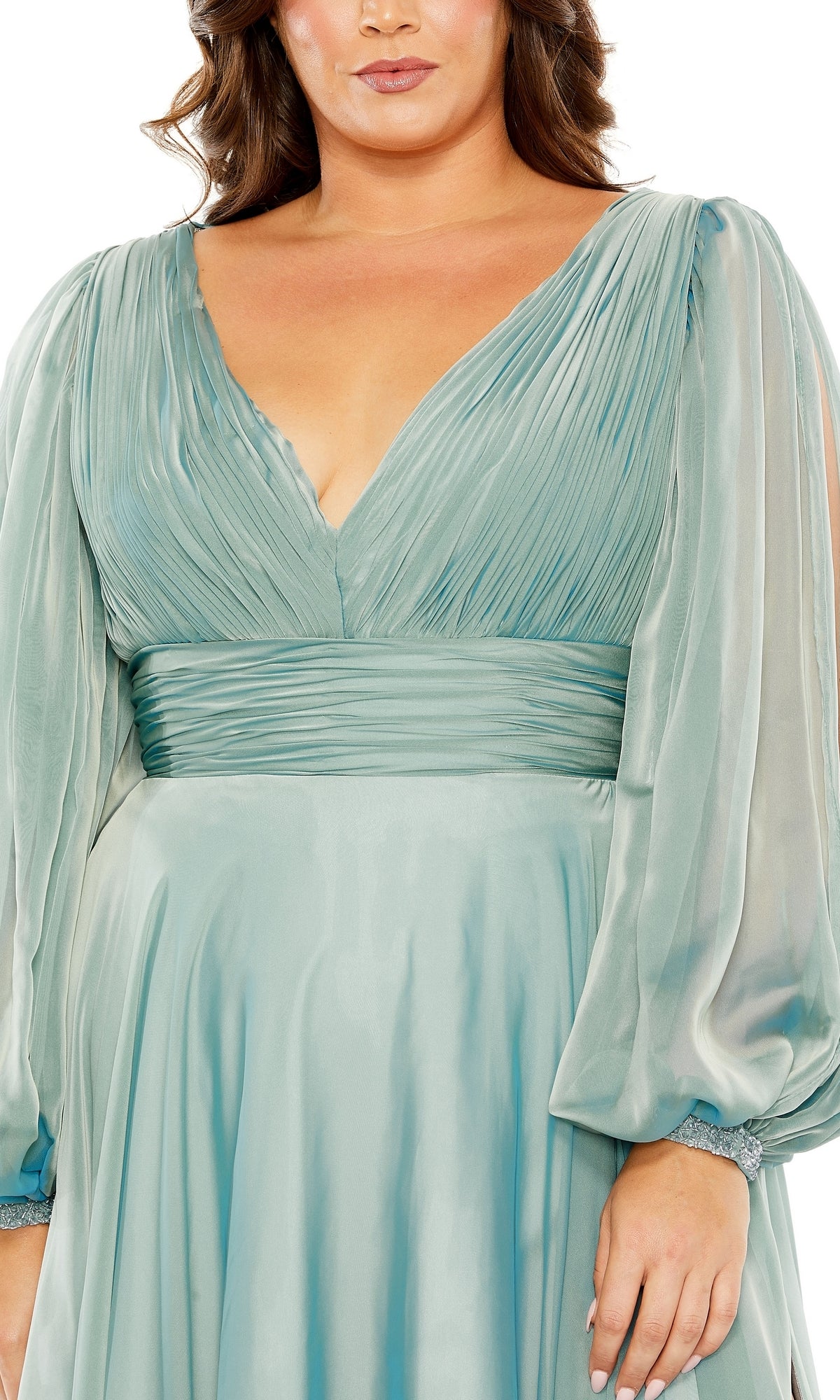Mac Duggal Long Plus-Size Formal Dress 68431