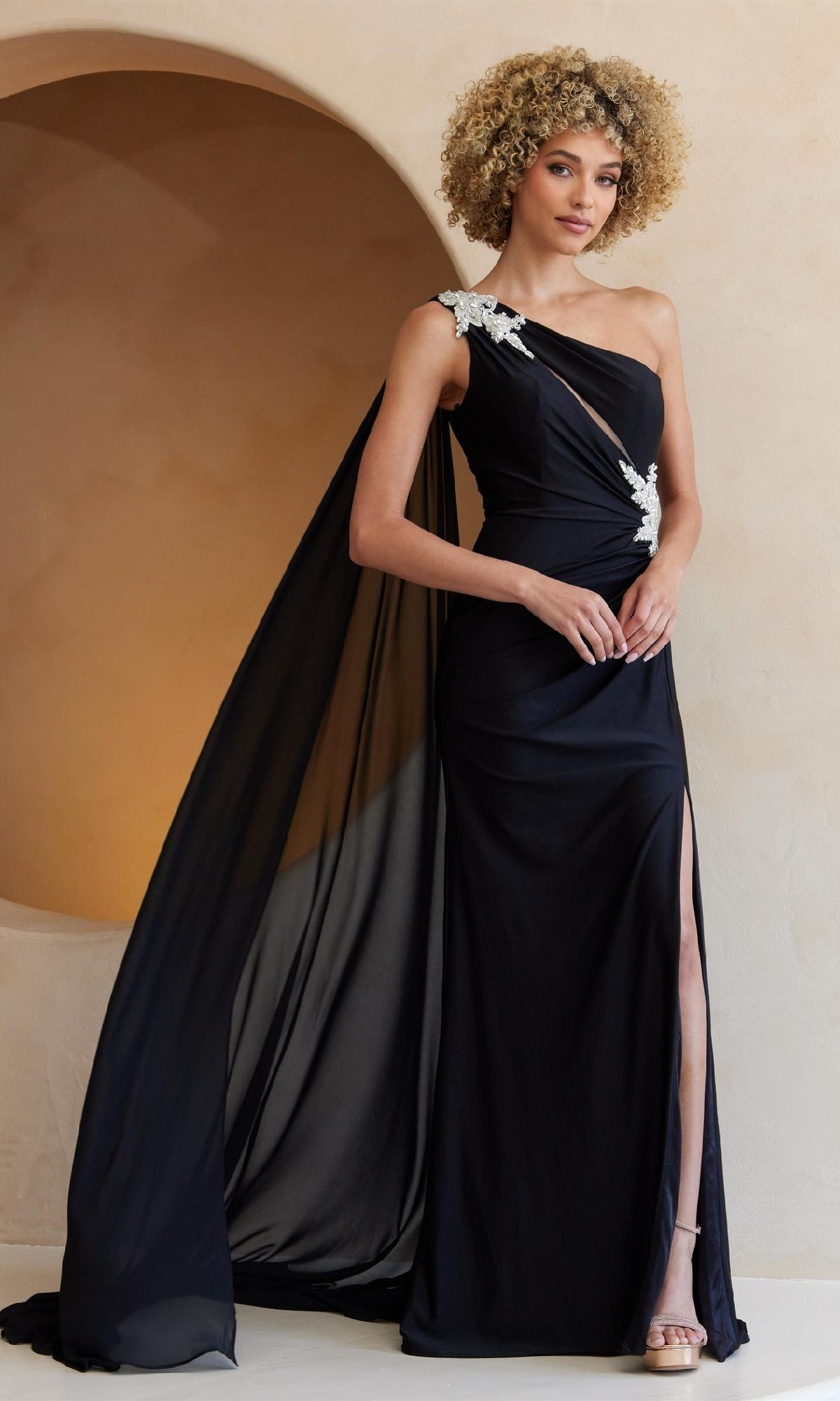 Long Formal Dress 7056 by Amelia Couture Black / 6