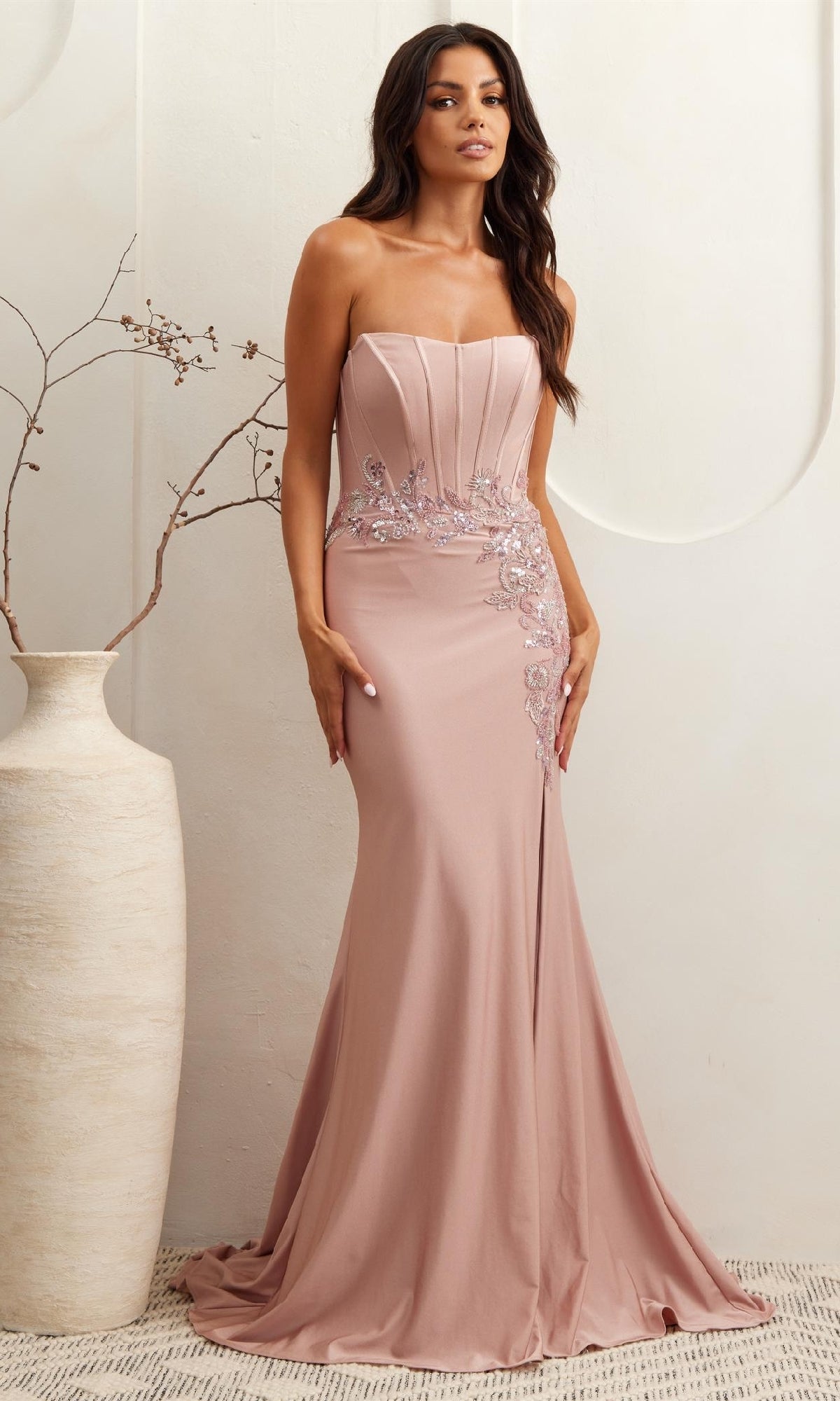 Rose Amelia Couture Long Formal Dress 7057