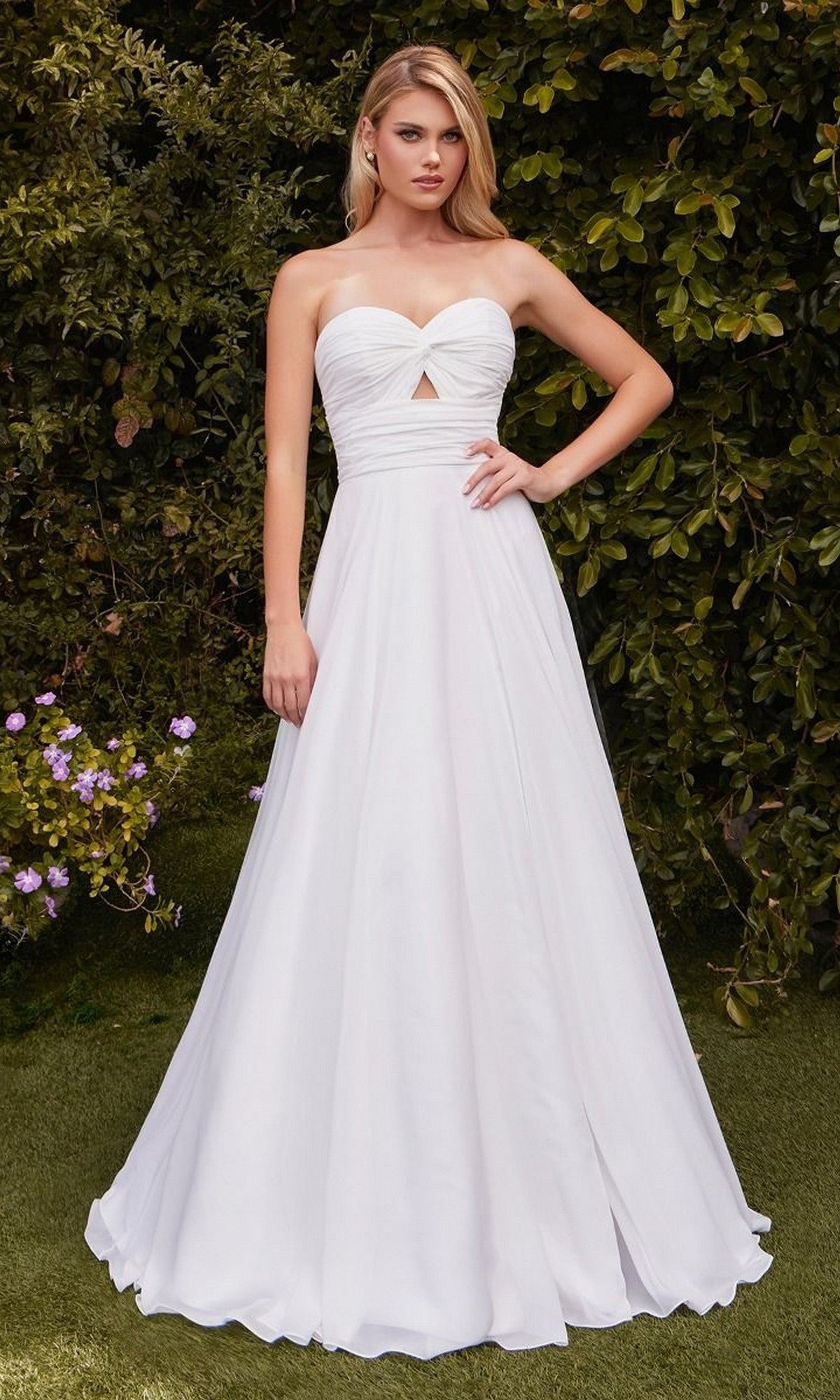 Off White Ladivine Long Formal Dress 7435W - Image