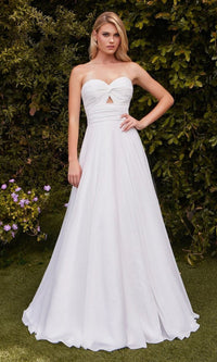 Off White Ladivine Long Formal Dress 7435W - Image
