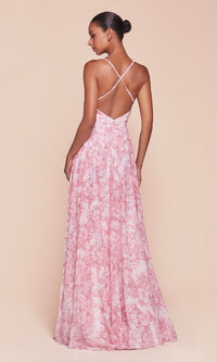 semi formal pastel dress A-Line Tea Length Wedding Guest Dress Formal Dresses Derby Dress Mother of the Bride Dress Sleeveless Crew Neck Elegant Pastel Formal Kentucky Derby Semi Formal Chiffon with Floral Print 2026