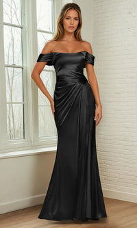 Black Ladivine Long Formal Dress 7452