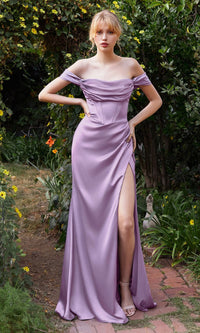 Lavender Ladivine Long Formal Dress 7492