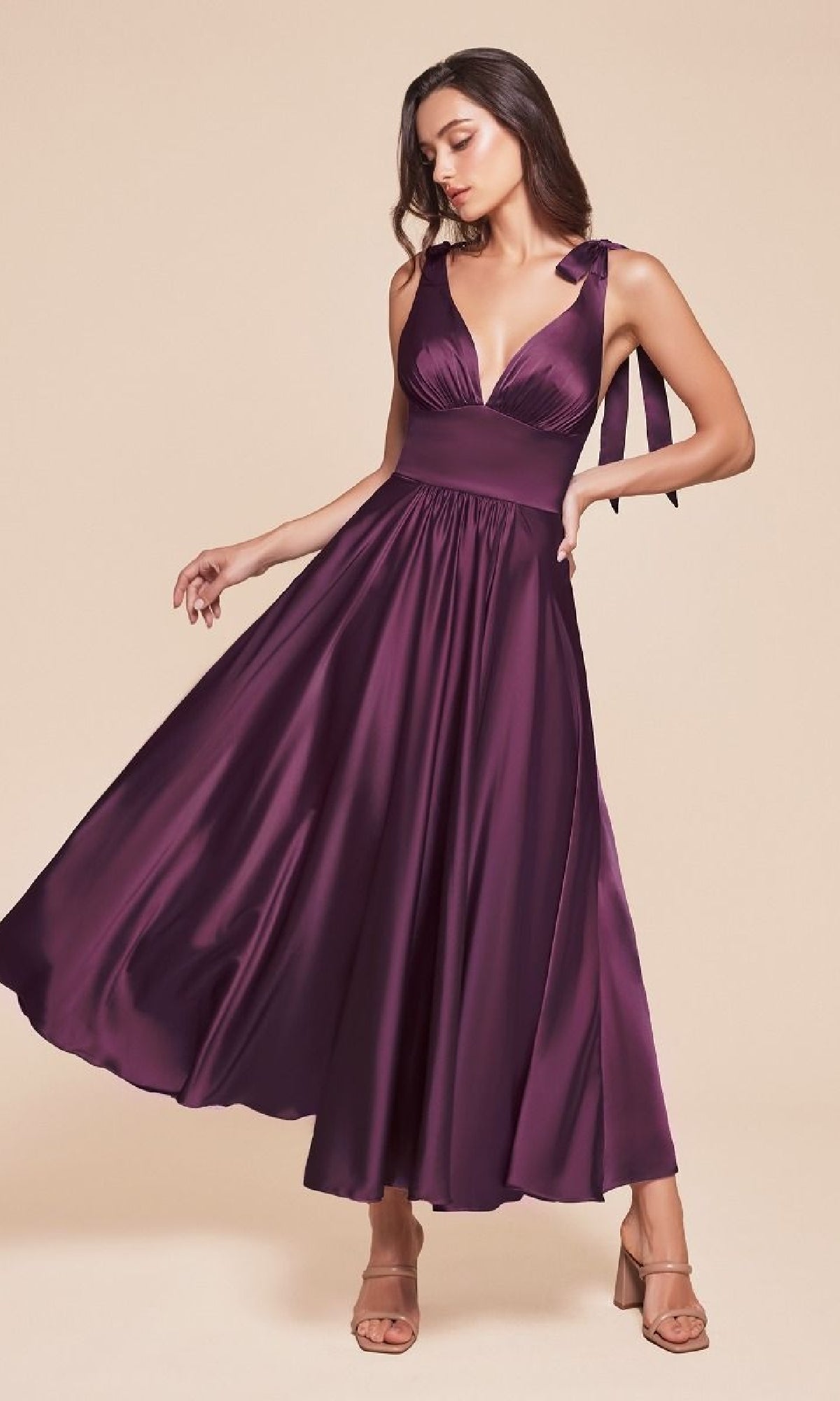 Eggplant Ladivine Short Party Dress 7499
