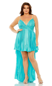 Aqua Mac Duggal Long Plus-Size Formal Dress 77007