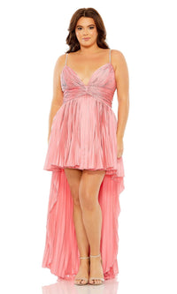 Coral Mac Duggal Long Plus-Size Formal Dress 77007