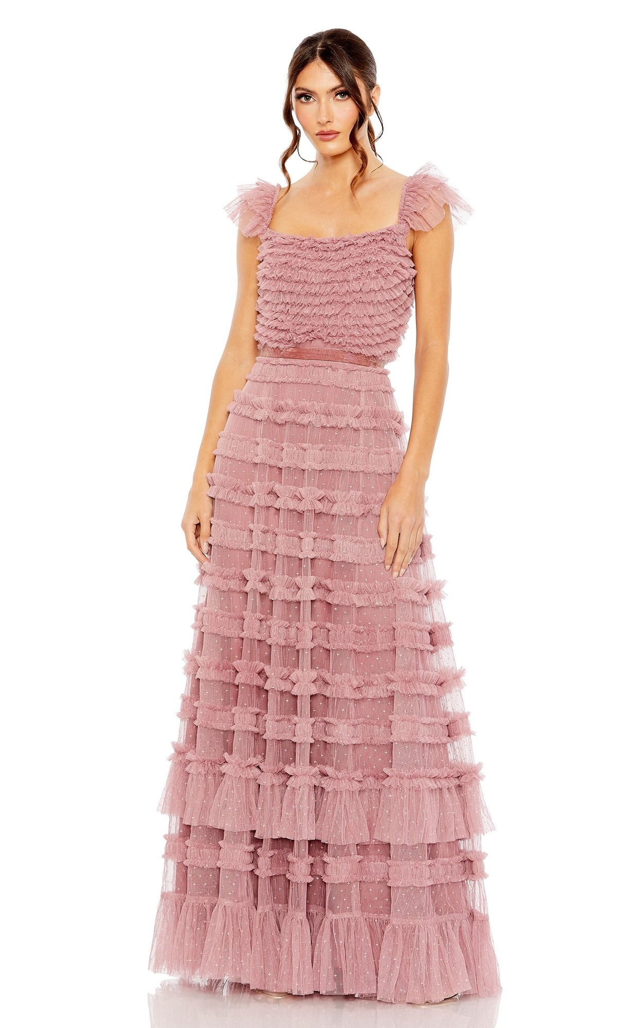 Antique Rose Mac Duggal Long Formal Dress 8052