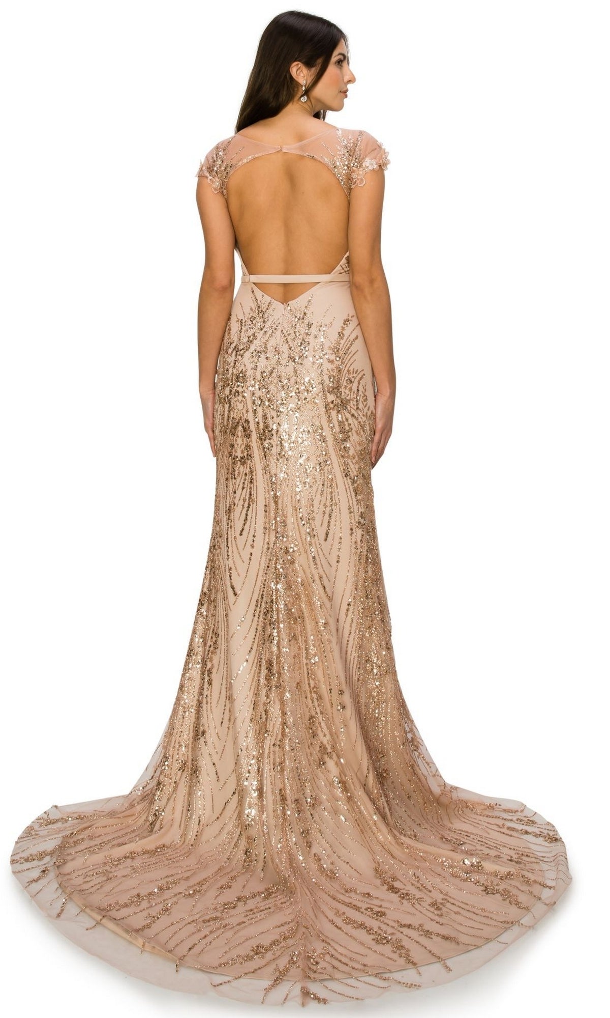 Long Formal Dress 8057j by Cinderella Couture Champagne / 3XLarge Long Formal Dress 8057j by Cinderella Couture Champagne / 3XLarge