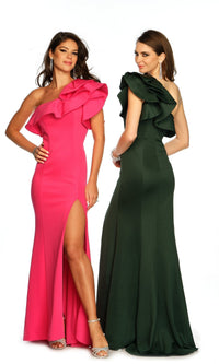 Fuchsia Pink Dave & Johnny Long Formal Dress A8568
