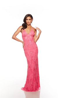 Barbie Pink Alyce Long Formal Dress 88006