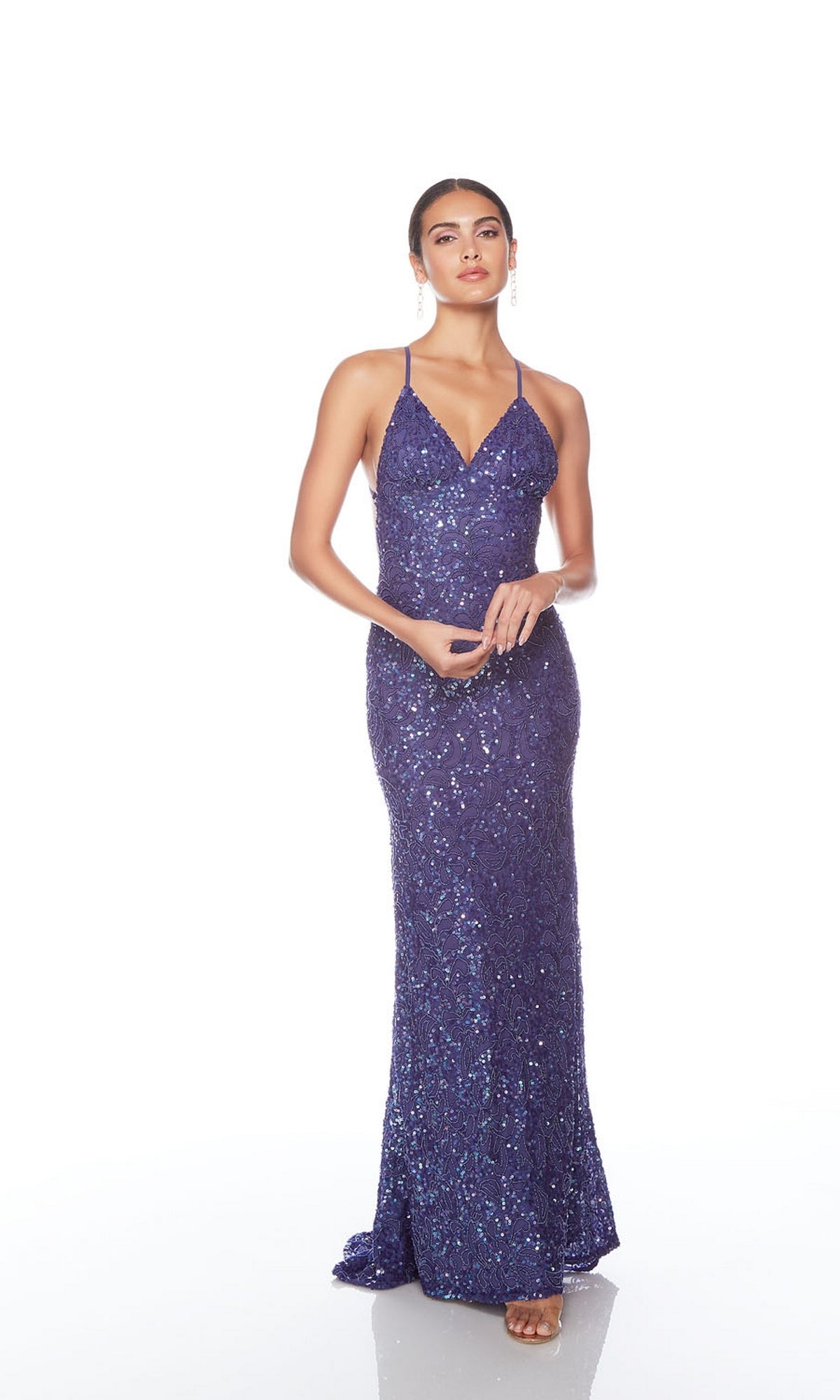 Grape Alyce Long Formal Dress 88009