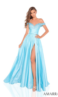 Turquoise Amarra Long Formal Dress 88213
