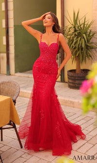 Red Amarra Long Formal Dress 88222