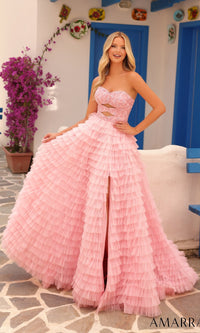 Light Pink Amarra Long Formal Dress 88230