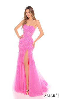 Fuchsia Amarra Long Formal Dress 88232