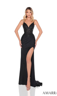 Black Amarra Long Formal Dress 88238