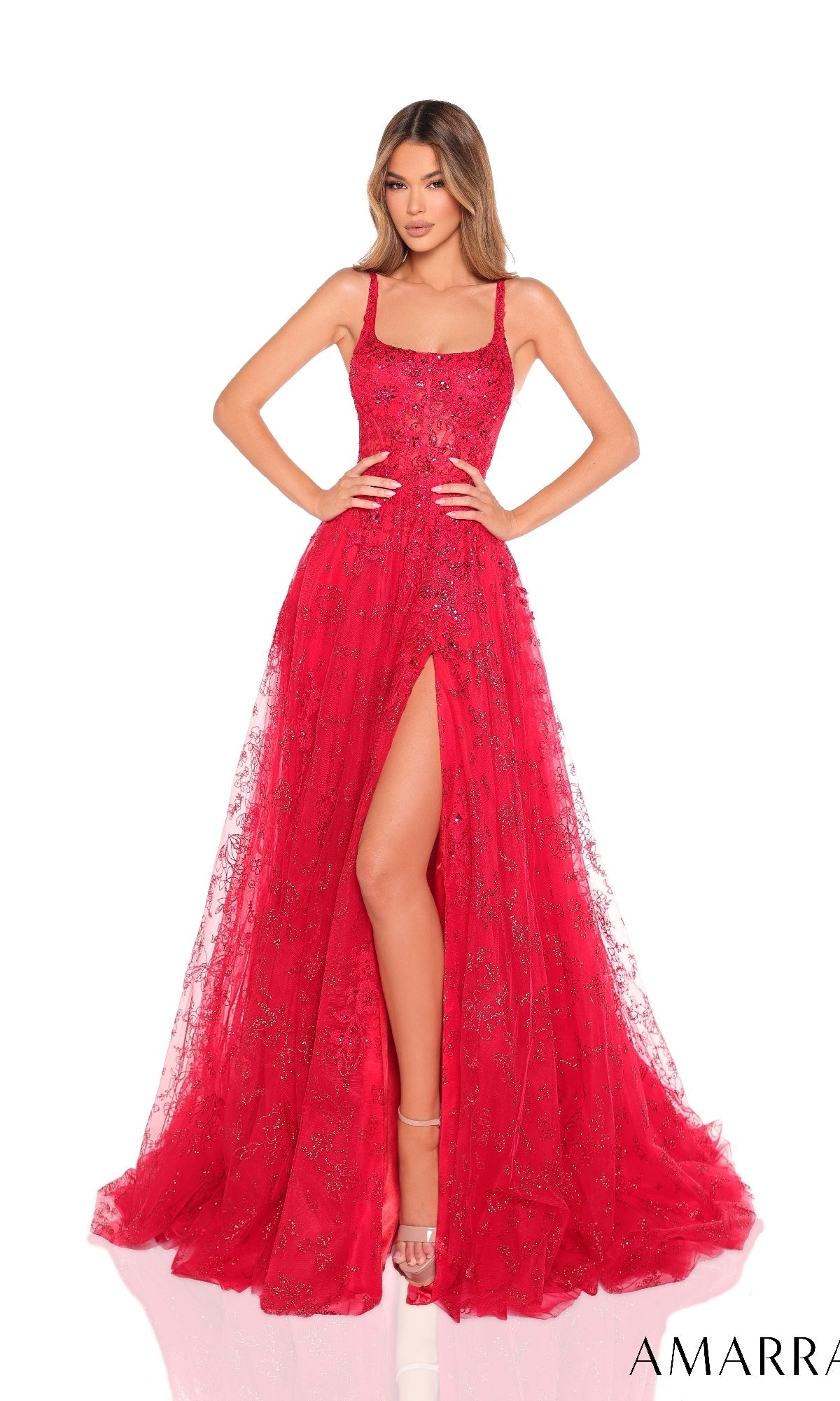 Red Amarra Long Formal Dress 88240