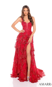 Red Amarra Long Formal Dress 88260
