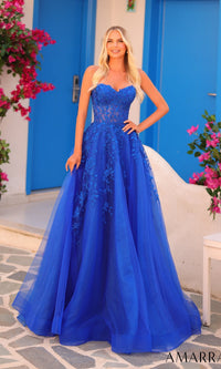 Royal Blue Amarra Long Formal Dress 88263