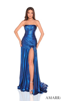 Blue/Multi Amarra Long Formal Dress 88269